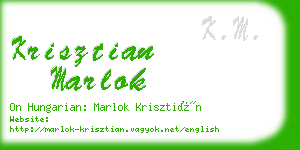 krisztian marlok business card